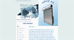 Desktop Screenshot of aboveallgaragedoors.com