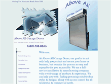 Tablet Screenshot of aboveallgaragedoors.com